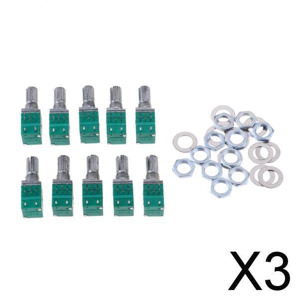 3x10 Pieces Audio Amplifier Precision Sealed Double Potentiometers B10K 8Pin