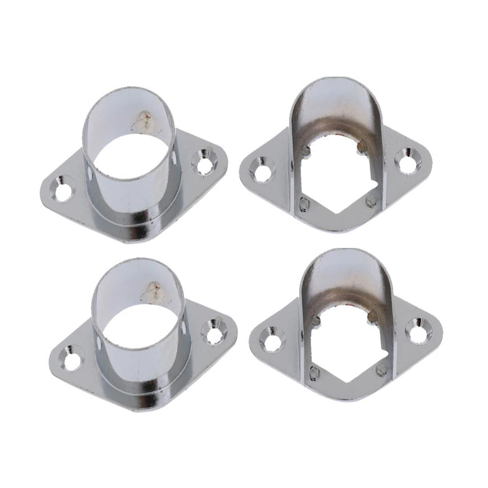 4x Recess Bracket Curtain Rail Support Curtain Pole Bracket Wall Mount 25mm