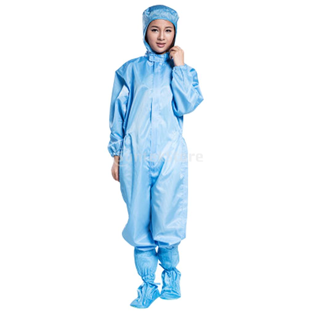 Protective Clothing Dust-proof Coverall Suit Isolation Clothing L Blue