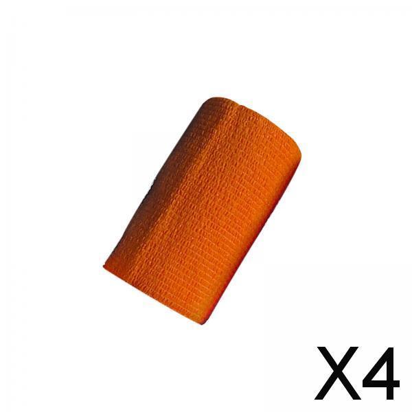 4xVet Wrap 4 inch Wide Non Woven Elastic Self Adherent Wrap for Dogs Pet Ankle Orange