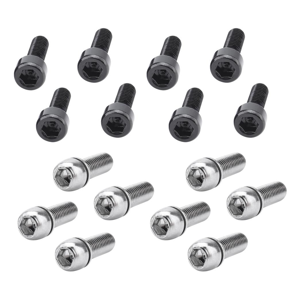 16 Pieces Durable Bicycle Stem Screws Water Bottle Cage Bolts Socket Screws