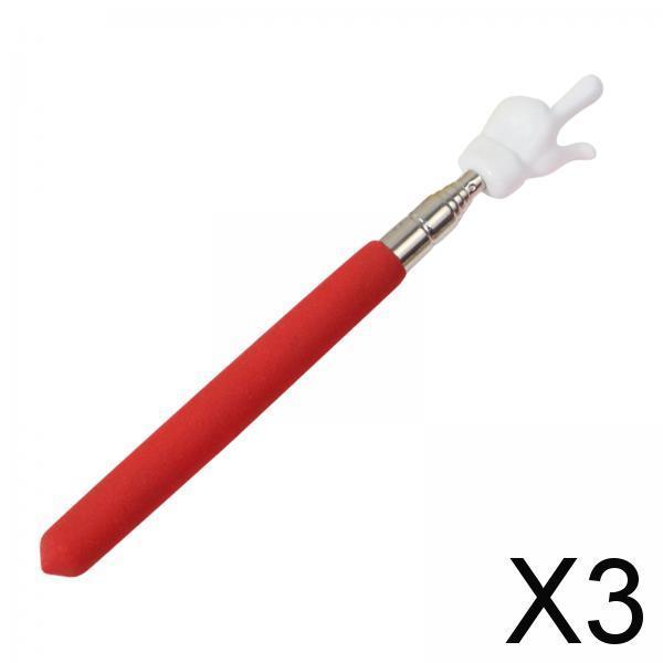 3xHand Pointer Accs Portable Teacher Pointer Finger Design for Home Whiteboard Red