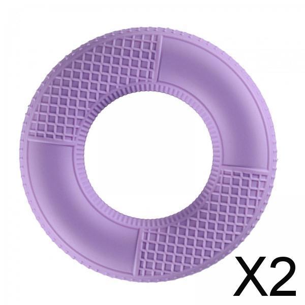 2xSilicone Hand Grip Strengthener for Muscle Strengthening Musician Athletes Gripper Light Violet