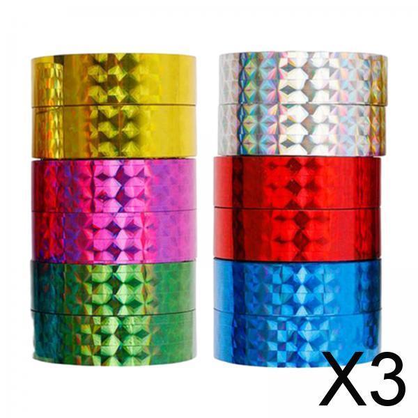 3x10 Pieces Valentine's Day Tapes Masking Tape for Planner Card Making Journal Holographic