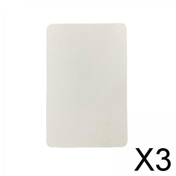 3xBoat Repair Patch 10cmx15cm PVC Repair Patches for Dinghy Raft Repair Tool White