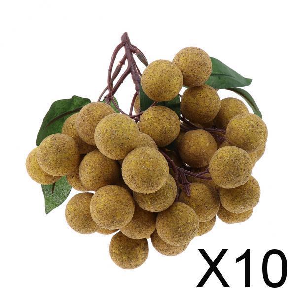 10xArtificial Vegetables Model- Fake Food for Kids Baby Playing -Longan