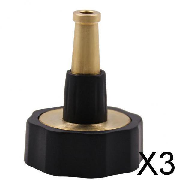 3xSolid Brass Garden Nozzle Heavy Duty Water Hose Nozzle Jet Spray Nozzle