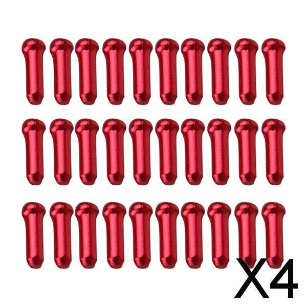 4x30x Bike Cable End Caps Bike Cable Caps for Cycling Mountain Road Bike Red