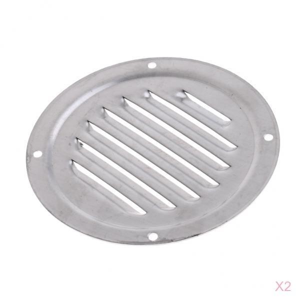 2pcs Stainless Steel Round Louvered Air Vent for Marine Boat RV Accessories