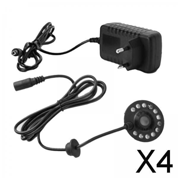 4xMini Mist Fogger Mister with Colorful Lights EU Adapter Plug