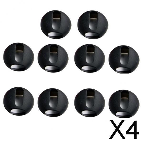 4x 5 Pairs Replacement Earplugs and Earcaps for Apple Bluetooth Headset Black