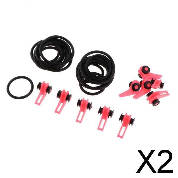 2x10pcs Fishing Rod Hook Keeper Hook Holder                          Pink