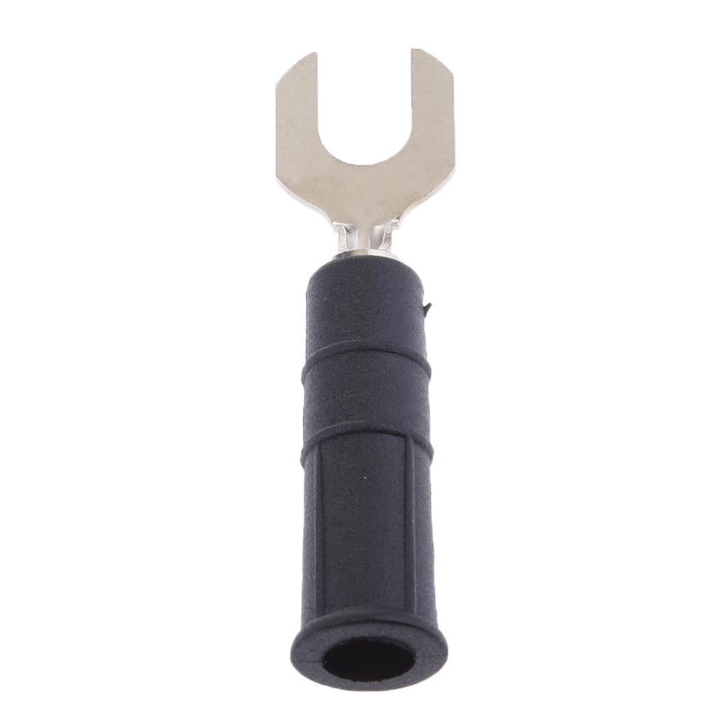 1x Fork Spade U-Type Terminals Insulated Cable Connector Cold Pressed Black