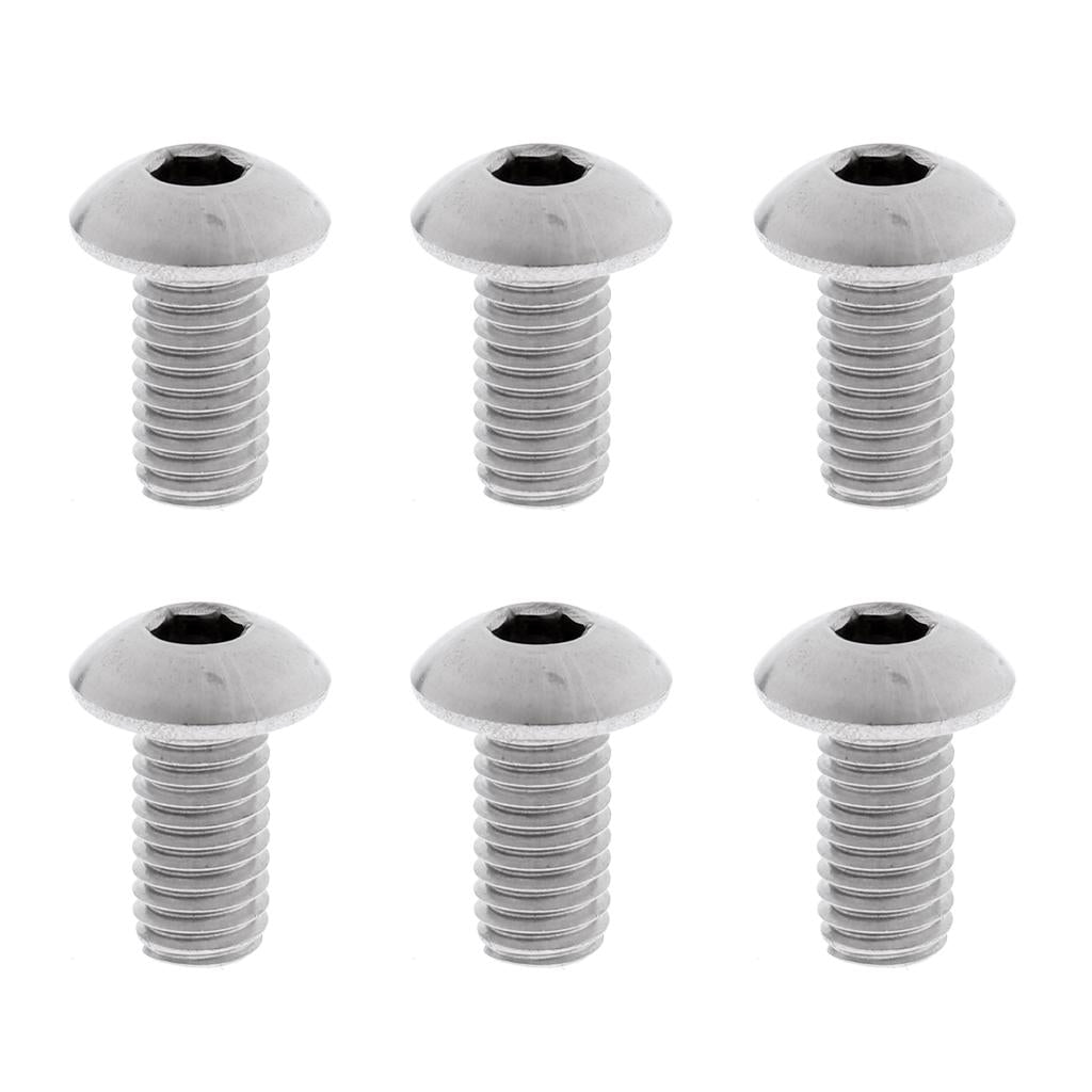 6pcs M5x10mm Steel Bicycle Disc Brake Rotor Bolts Bike Disk Rotor Screws