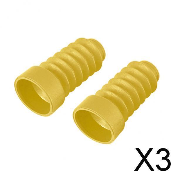3xMotorcycle Rubber Fork Dust Cover Front Gaiters Boots For JOG50 JOG90 Yellow