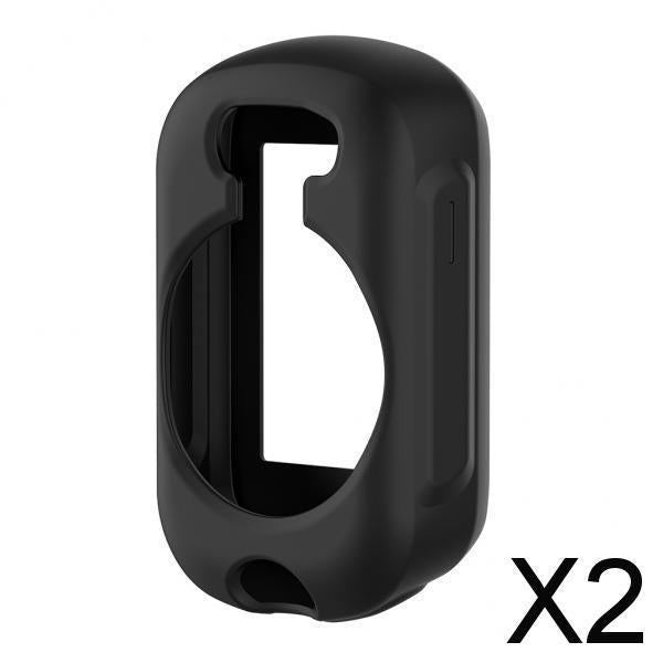 2xNew Silica Gel Case Shell Waterproof For Garmin edge130 GPS Watch Black