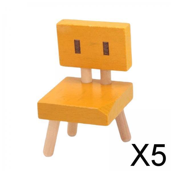 5xMini Small Chair Ornament Desktop Mini Chair for Desk Living Room Decoration