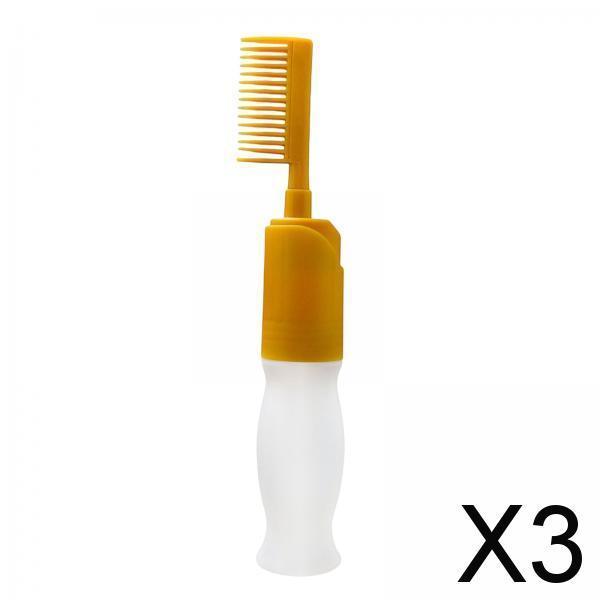 3xHair Dye Refillable Bottle Hair Color 110ml Applicator Comb for Salon Home