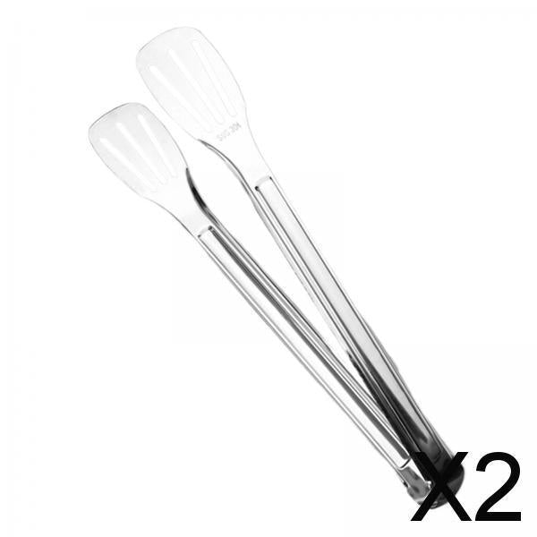 2xKitchen Tongs Multifunctional Food Serving Tongs for Grilling Cooking Baking 12inch