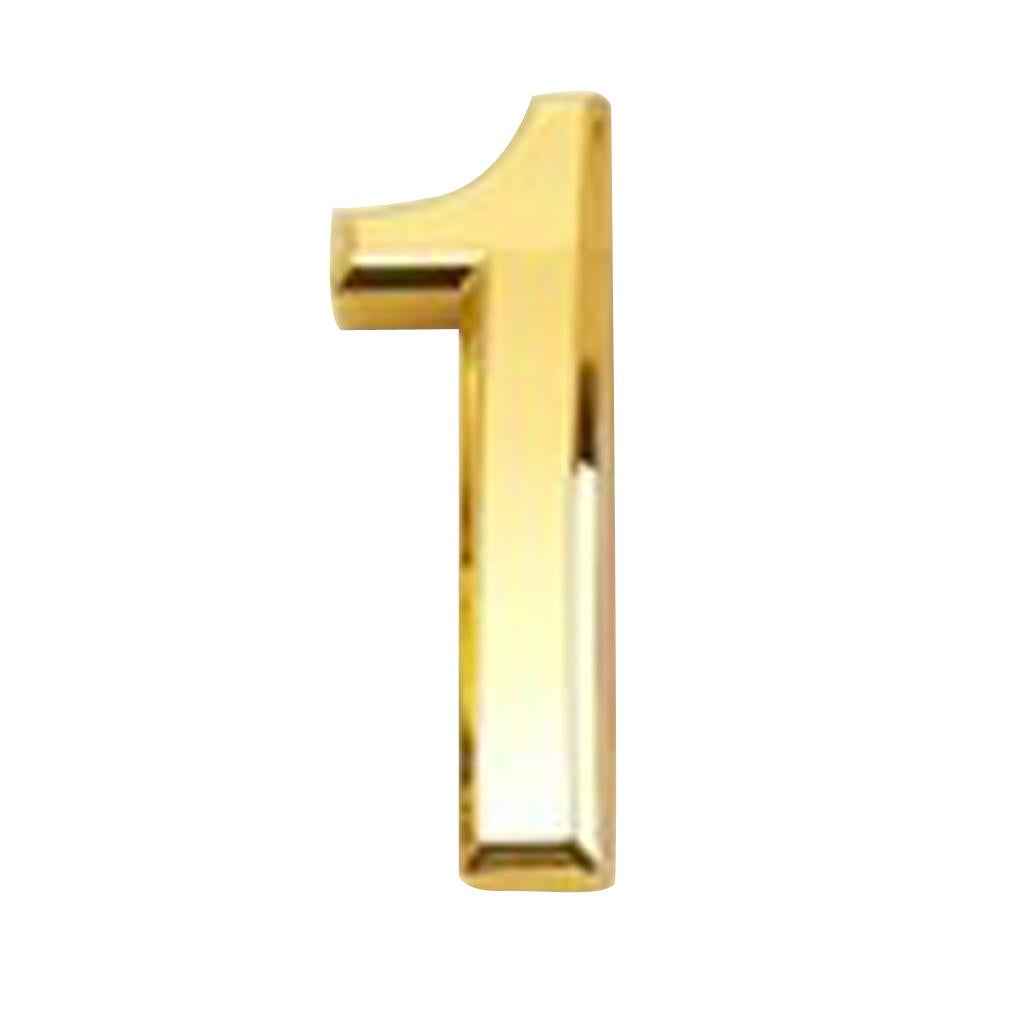 Golden Plastic Self-Adhesive House Hotel Door Number  Sticky Numeric Digit 1
