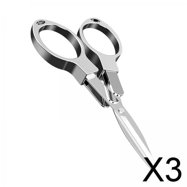 3xFishing Line Scissors Braided Line Cutters for DIY Projects Outdoor Trimming Argent 