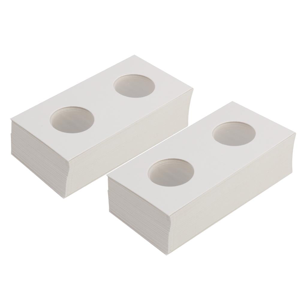 100PCS Cardboard Coin Holders Flips Mylar Coin Supplies 17.5/20.5mm