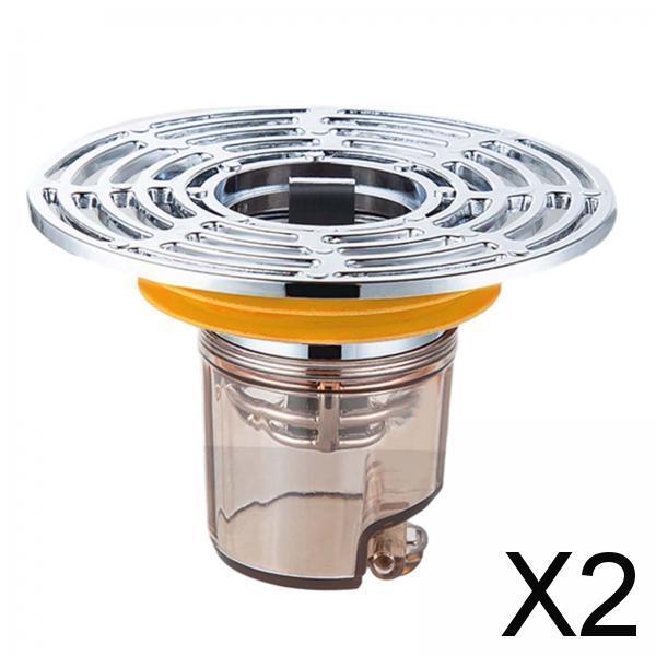 2xBathroom Insert Floor Drain Anti Backflow Drain for Laundry Basement Kitchen