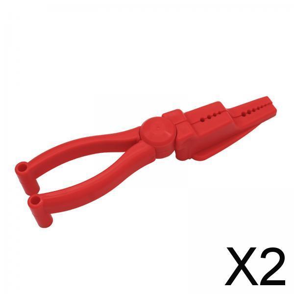 2xNail Holder Pliers Screw Nails Fixer Tool Portable Nail Holder for Hammering Red