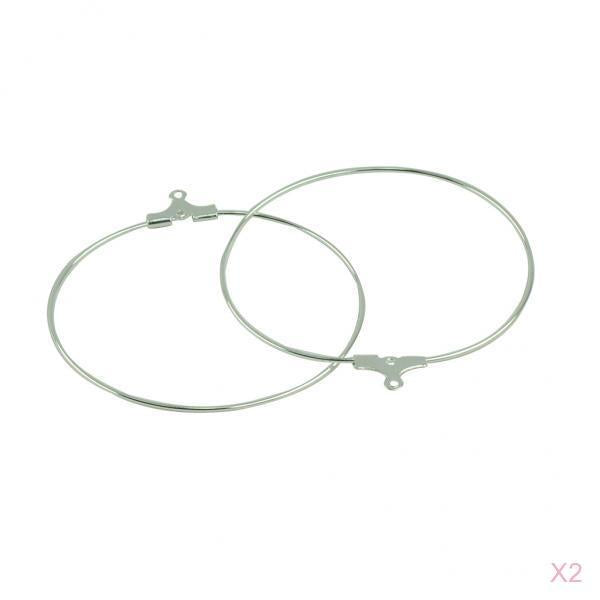 40pcs Beading Jewelry Hoop Loop Earrings Ear Wire DIY Findings Making Crafts