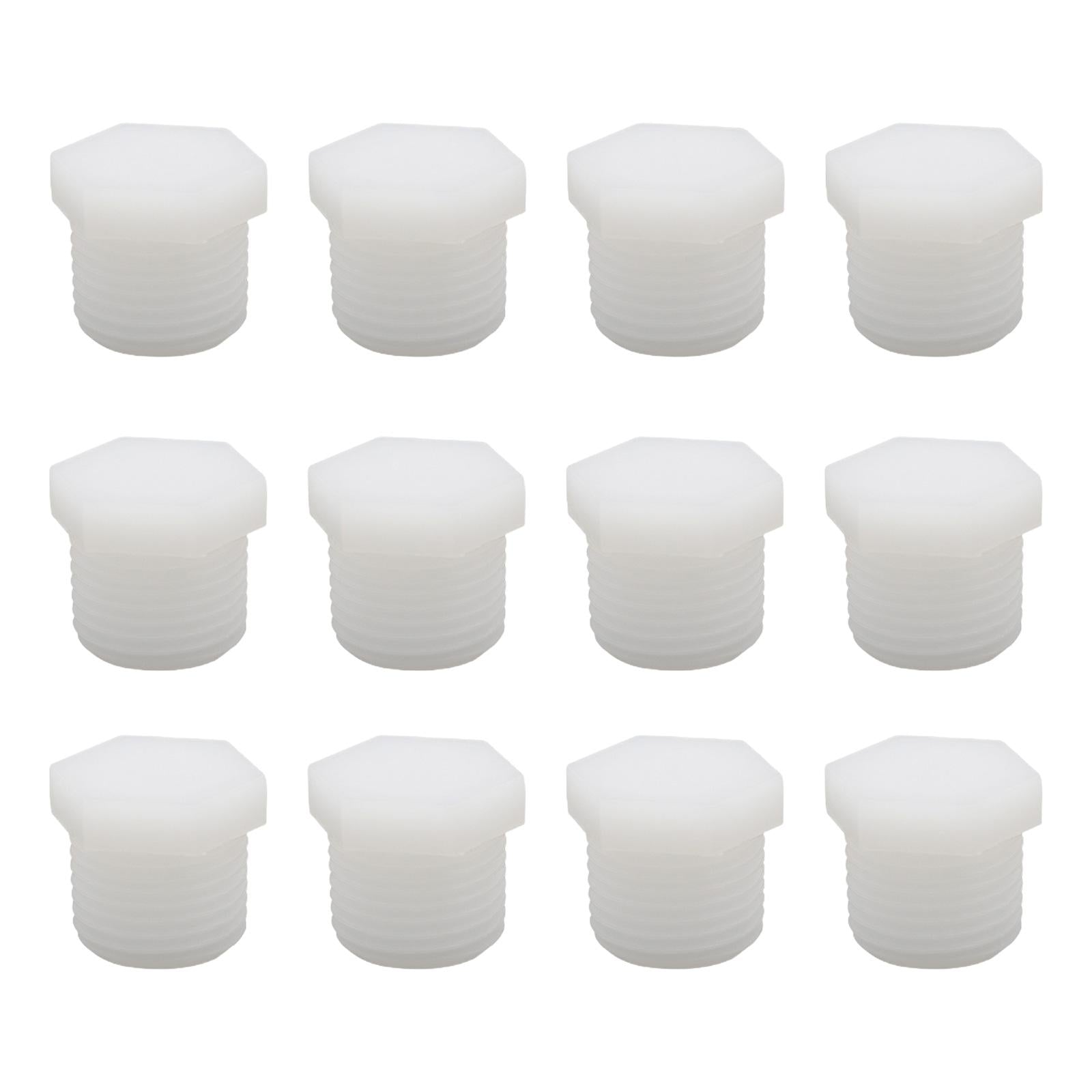 12 Pieces RV Hot Water Heater Drain Plug Fittings Replacement PVC Drain Plug