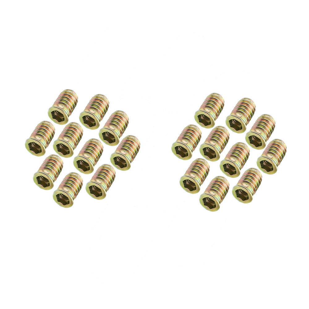 20Pcs Wood Insert Interface Screws Hexagonal Socket Nut Fixing Furniture