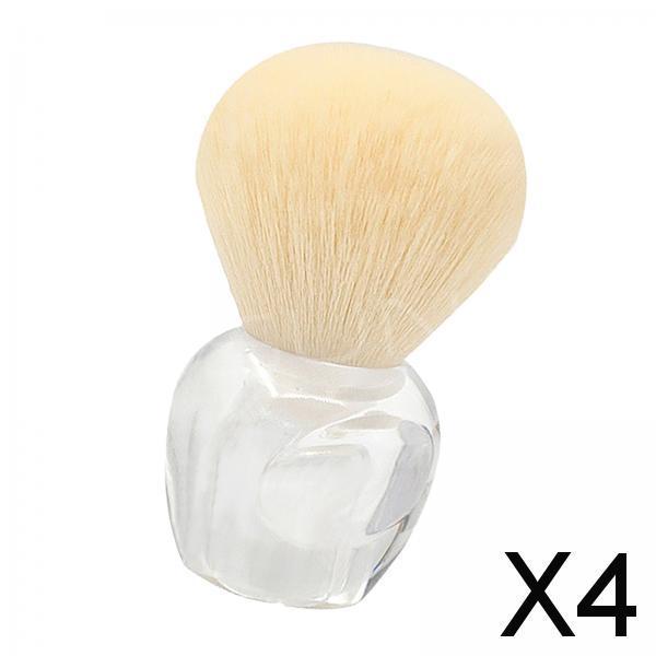 4xMake up Brush Nail Paint Gel Dust Cleaning Round for Cosmetic Beauty Tool White 