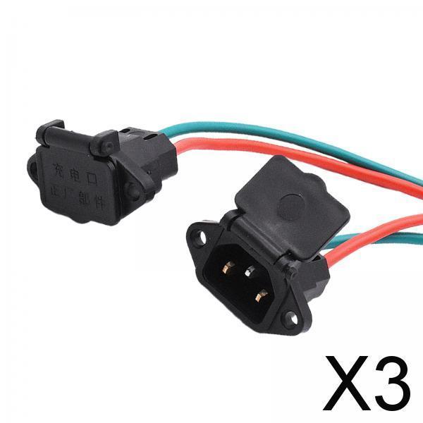 3xBattery Charging Port Charger Socket Waterproof Spare Parts Durable