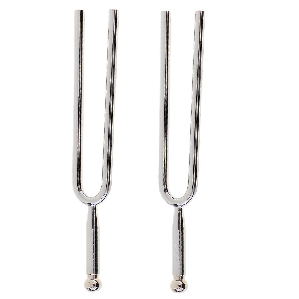 2 Pieces Tuning Fork with Pouch for Violin Guitar Piano A-440