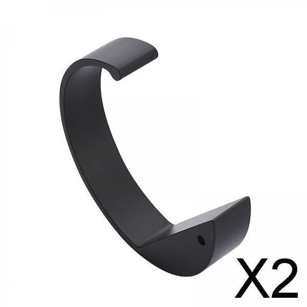 2xOffice Computer Desk Hook Desktop Hook Holder for Bedside Table Study Office Black