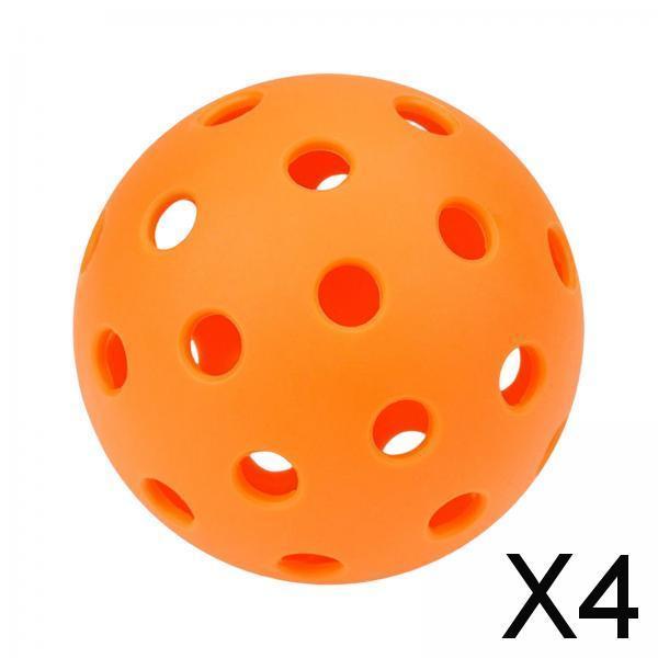 4xGolf Balls Airflow Hollow Lightweight Practice Golf Balls for Backyard Orange