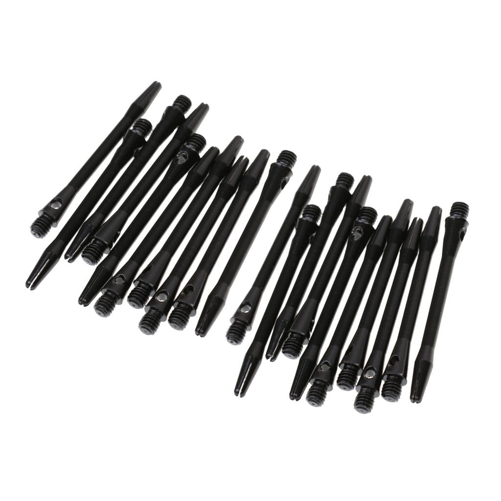 20 Pieces Durable 53mm 2BA Thread Aluminium Alloy Dart Shafts Stems Black