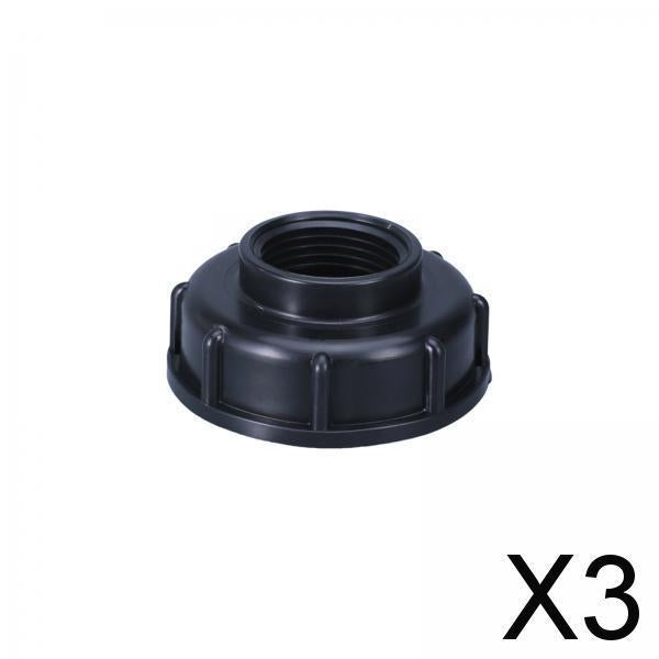 3xGarden Hose Connector IBC Tank Valve for Hose Connector Accessory Greenhouse Black DN25