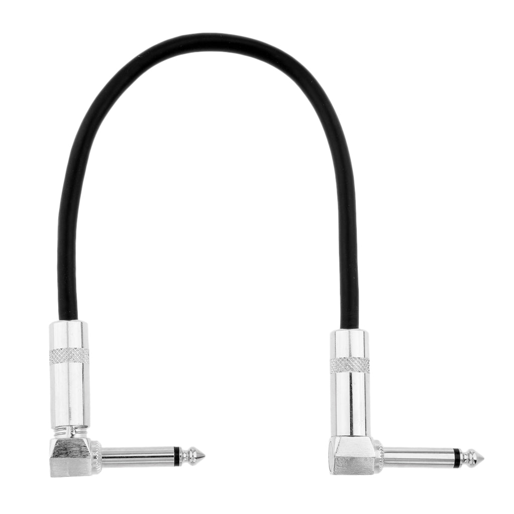 1/4 Inch to 1/4 Inch 6.35mm Jack Right Angle to Right Angle Cable 0.3Meter