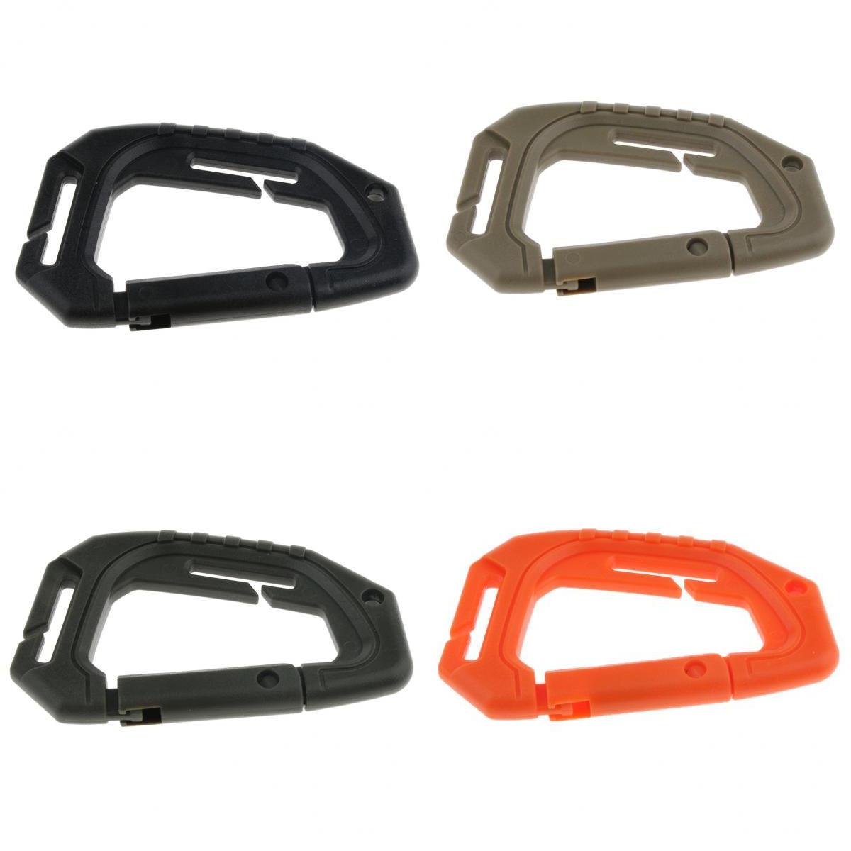 4Pcs Heavy Duty Plastic Carabiner Clip Snap Hook Spring Loaded Carabina