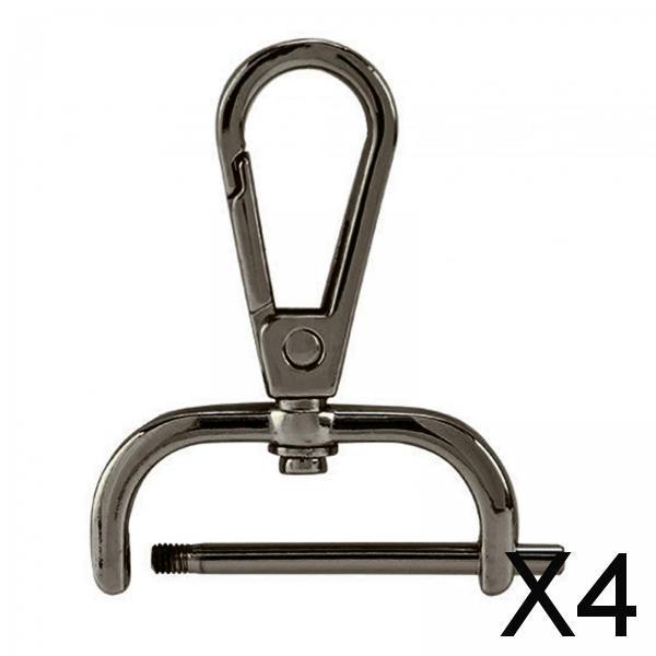 4xSwivel Snap Hooks Replacement DIY Crafts Trigger Clips Swivel Lobster Clasps 31mm Black