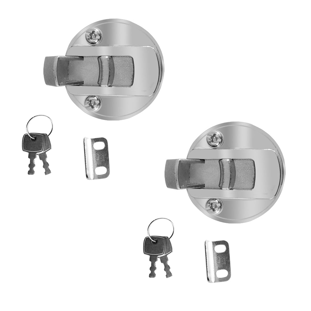 2 Pieces Zinc Alloy Chrome Finished Marine Boat Deck Flush Latch Pull Latch