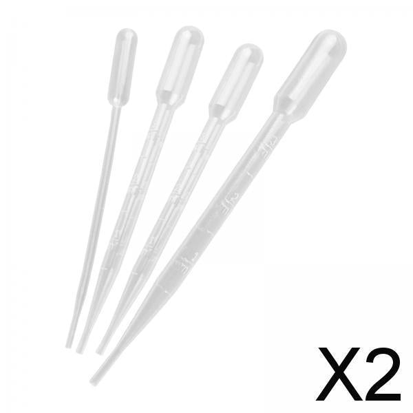2x4Pcs Transfer Graduated Pipettes Liquid Dropper for Hobby Model Coloring