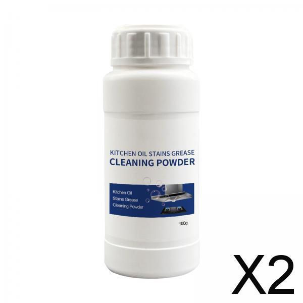 2xKitchen Cleaner Powder Practical Remove Stains for Cooktop Household Kitchen