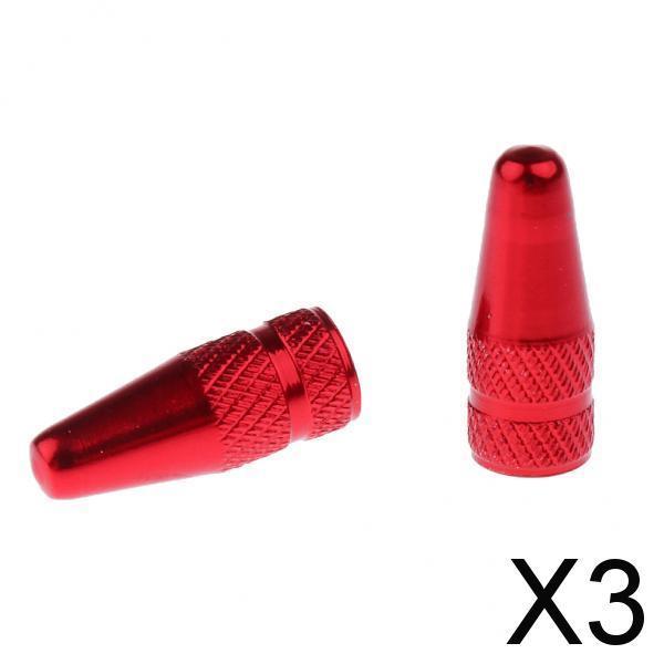 3x2pcs Cycling MTB Bike Aluminum Alloy Presta Valve Cap Dust Cover Rose