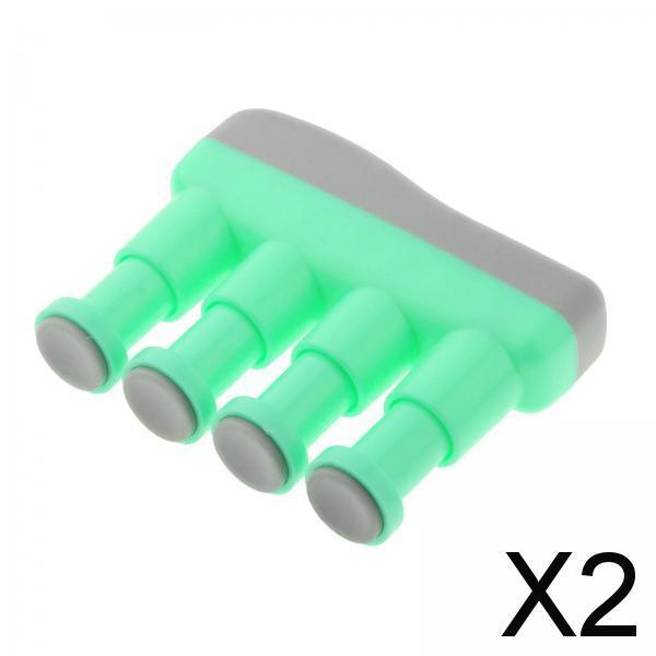 2xPiano Guitar Finger Exerciser, Hand Strengthener Trainer Tension Exerciser Green