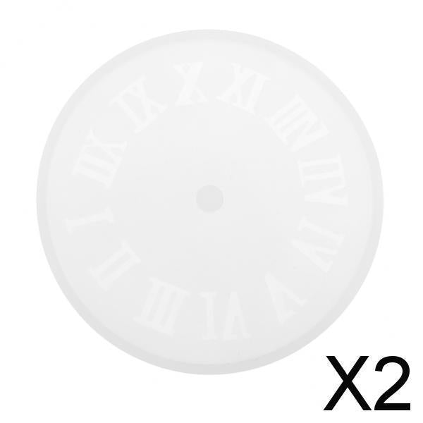 2xSilicone Horologe Mould Clock Mold DIY Craft Roman Numerals Clock (S)