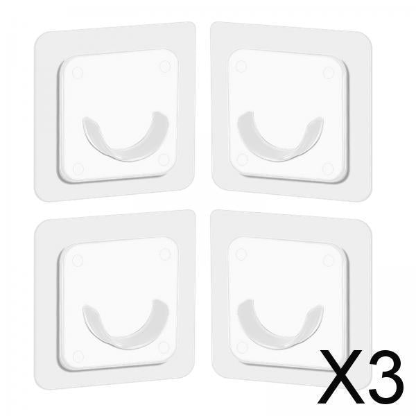 3xSelf Adhesive Shower Rod Holder Strong Hold Nail Free for Home Hotel Kitchen 4pcs