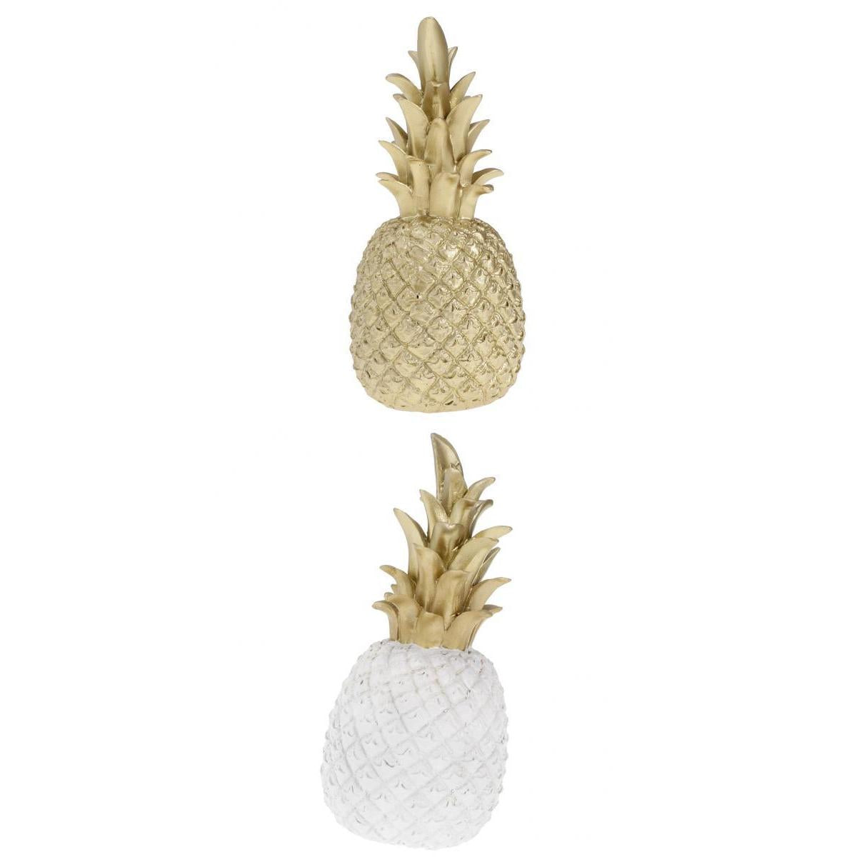2Pcs Creative Resin Pineapple Shaped Ornament Gift Home Desktop Decoration