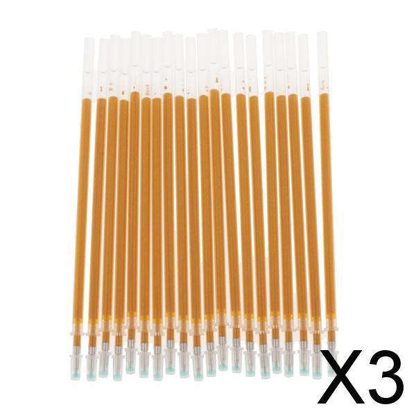 3x20 Pieces 0.7mm Gold Glitter Ink Gel Pen Refills Light Gold